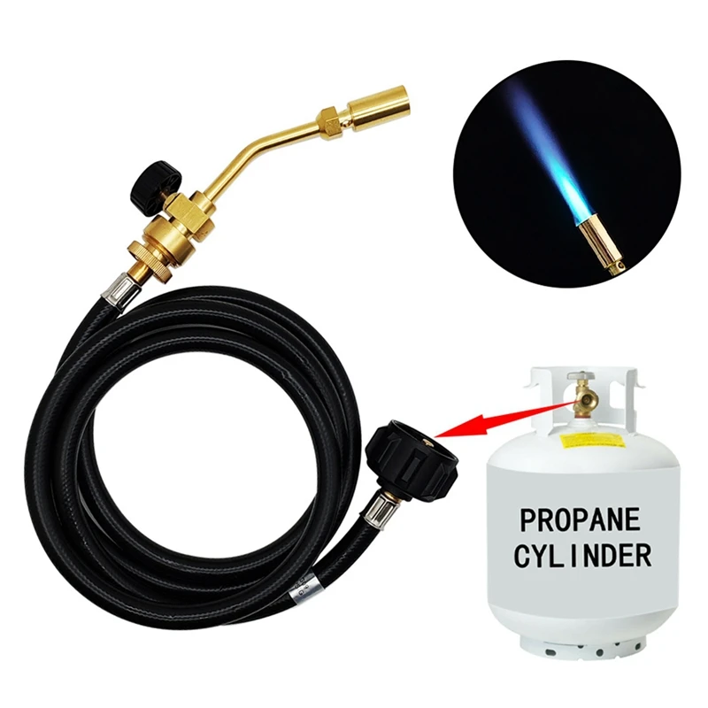 Propane Torch Welding Torch Soldering BBQ Torch With Regulating Valves 1.8M Hose Welding Tool Easy Install Easy To Use