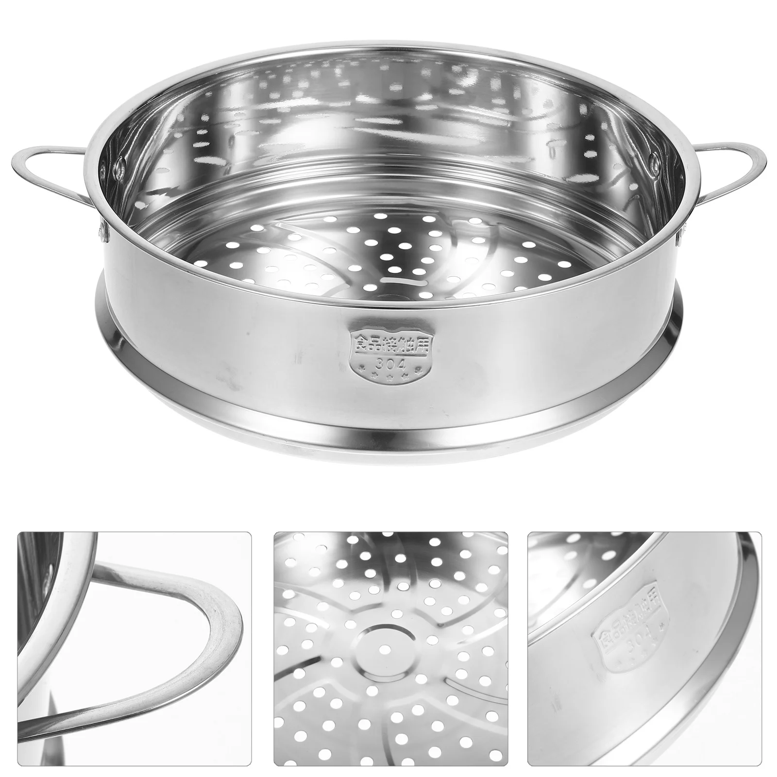 

Stainless Steel Steamer Basket Premium Kitchen Steamer for Food Buns Eggs Seafood Multi-Functional Household Steaming