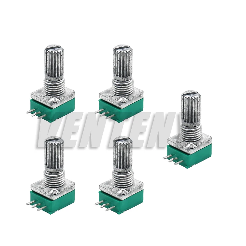 5PCS RK097 Potentiometer 3Pin RK097N B100K B20K B50K B500K RK097 B1K B5K B10KPotentiometers Audio Amplifier Sealing
