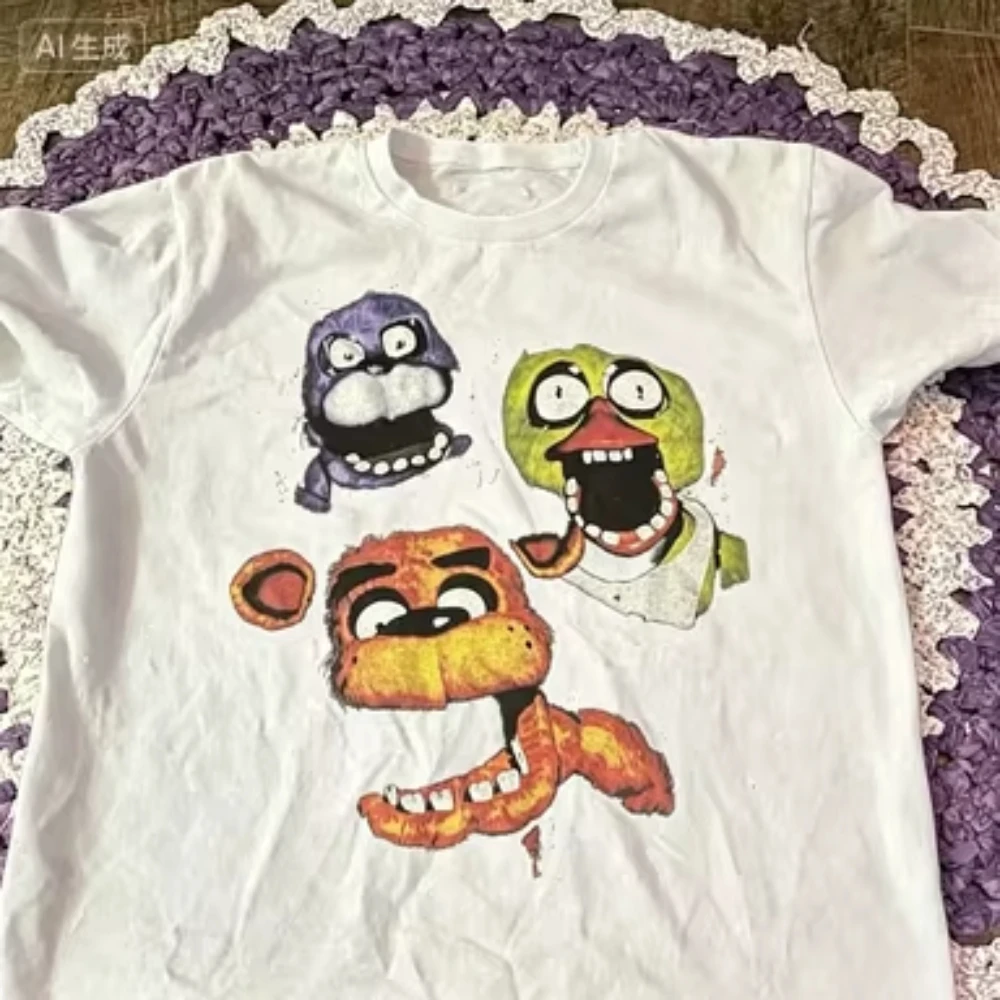 2026 Game Tops Gothic Harajuku Graphic Aesthetic Summer T-shirt Vintage Y2K Style T-shirt 2000s Fashion Casual Loose Tops Unisex