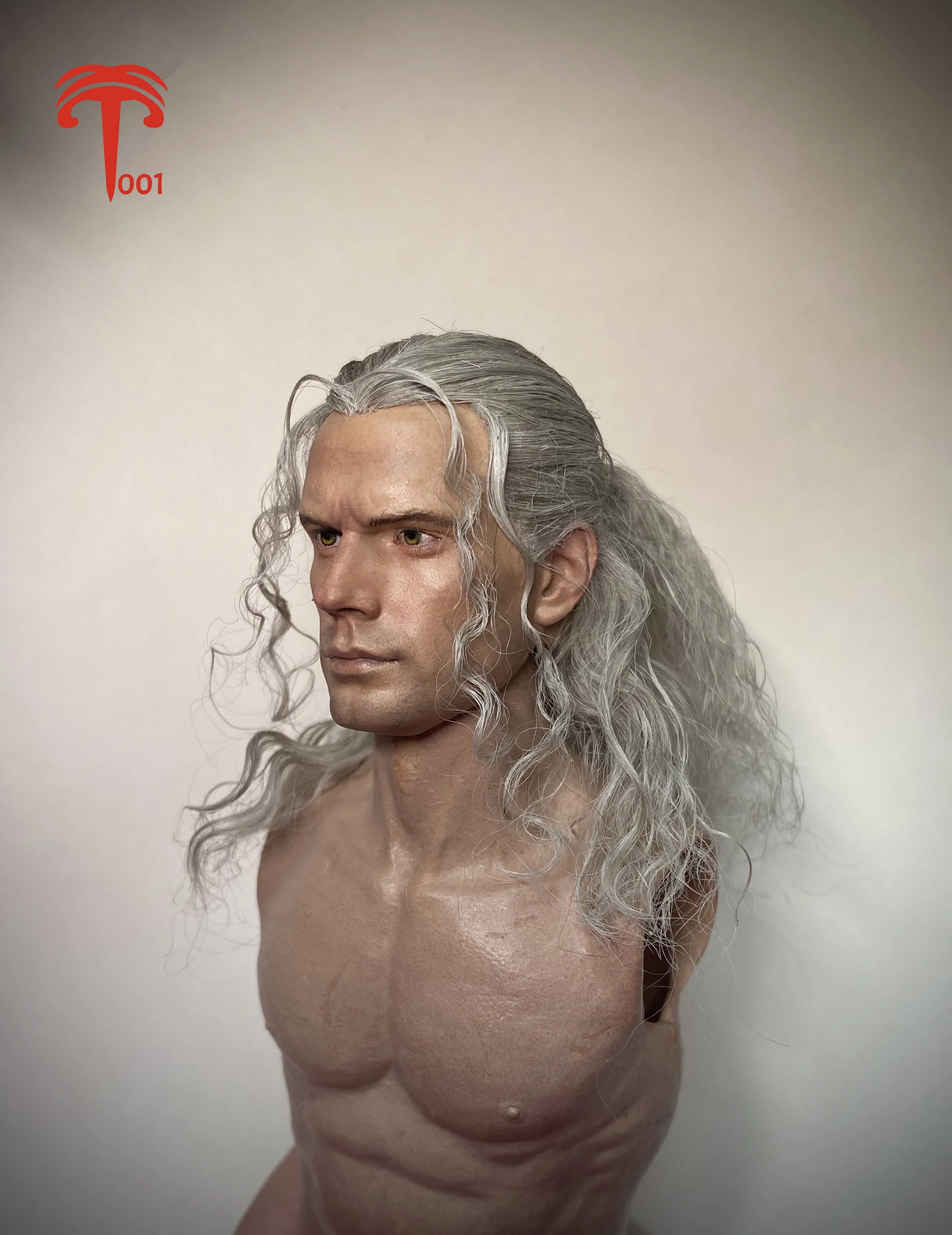 1/6 XT001 Głowa Wiedźmy Henry Cavill Rzeźba Włosów Transplantacja Głowy Pasuje do 12'' Męskiej Figurki Żołnierza Ciała Lalki