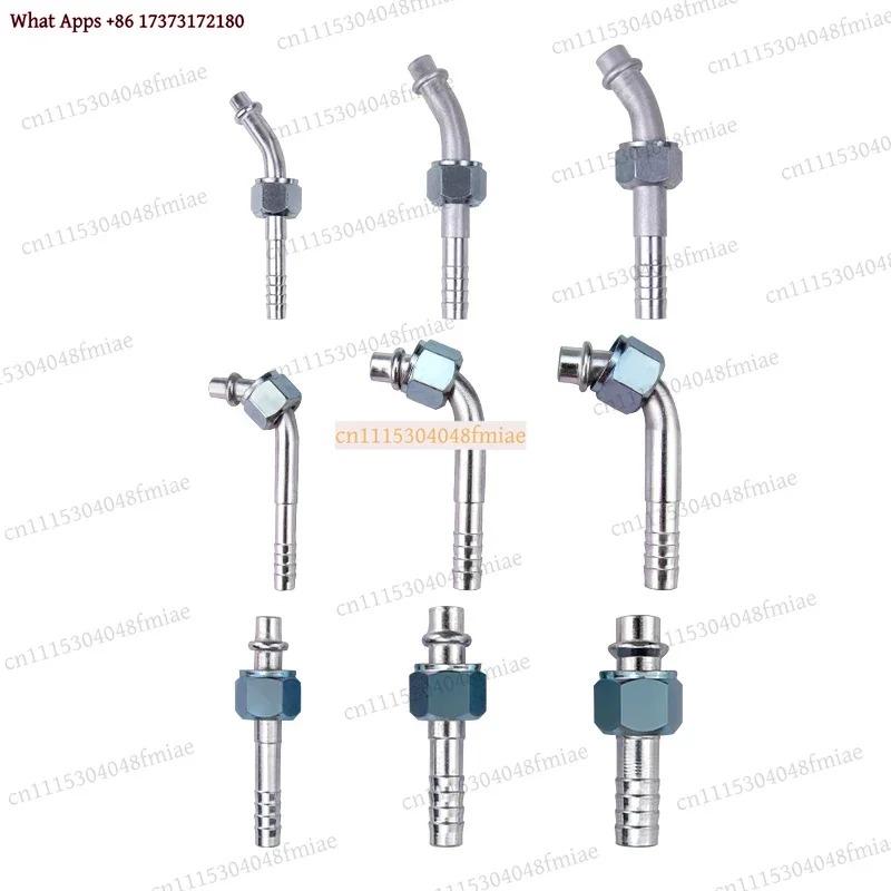 6 8 10 Auto AC Fitting Aluminum Barb Fitting 180 90 45 Degree O-Ring Female Thread
