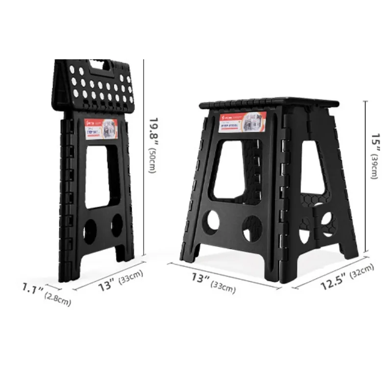 Folding Step Stool, Heavy Duty Foldable Stool For Adults,Premium Portable Collapsible Plastic Step Stool,Non Slip