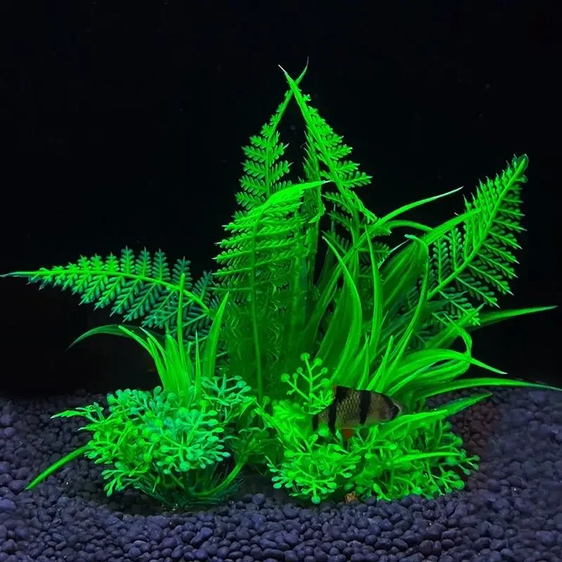 Aquarium Ornament Pflanze Aquarium Künstliche Dekor Pflanzen Simulation Wasser Gras Fisch Schüssel Kunststoff Unkraut Dekoration 5,5 Zoll