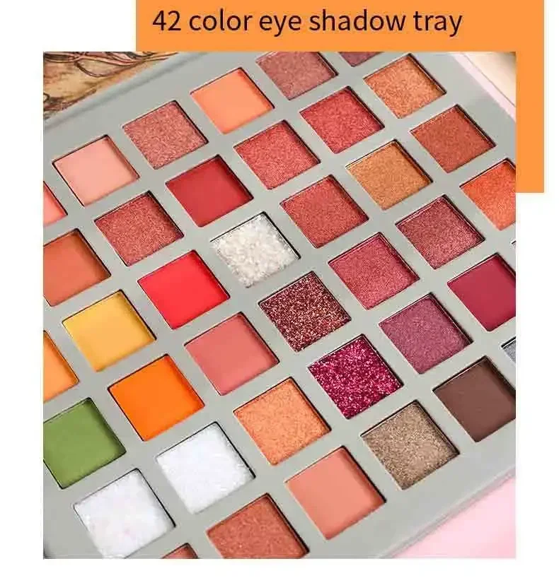 Paleta de sombras de ojos, 42 colores, brillo nacarado, placa de ojos impermeable, brillo mate, maquillaje, paleta de sombras de ojos, Belleza