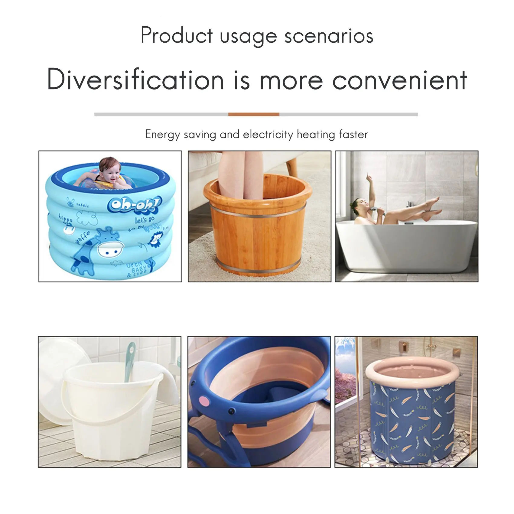 เครื่องทำ pemanas Air listrik 2500W แบบจุ่มในห้องครัวห้องน้ำสระว่ายน้ำเครื่องทำน้ำอุ่นแบบทันทีปลั๊กแบบยุโรป