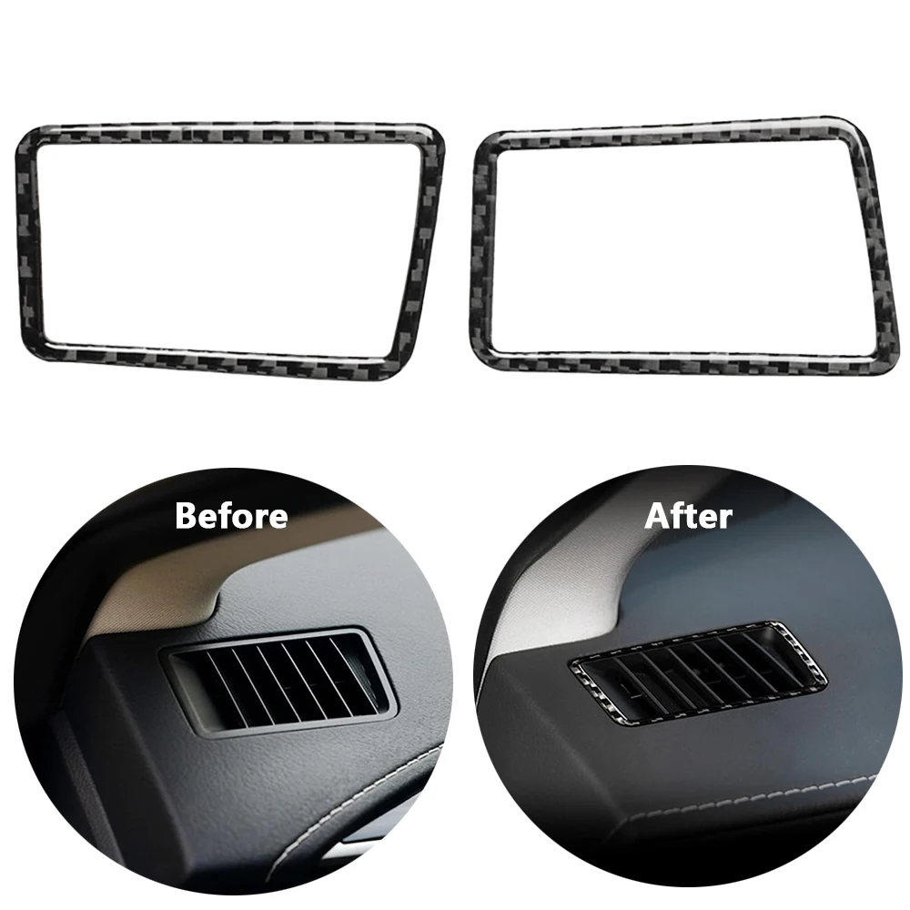 Carbon Fiber Black Air Condition Vent Outlet Frame Trim Cover For Lexus NX 200 200t 300h 2014 2015 2016 2017 2018 -2021