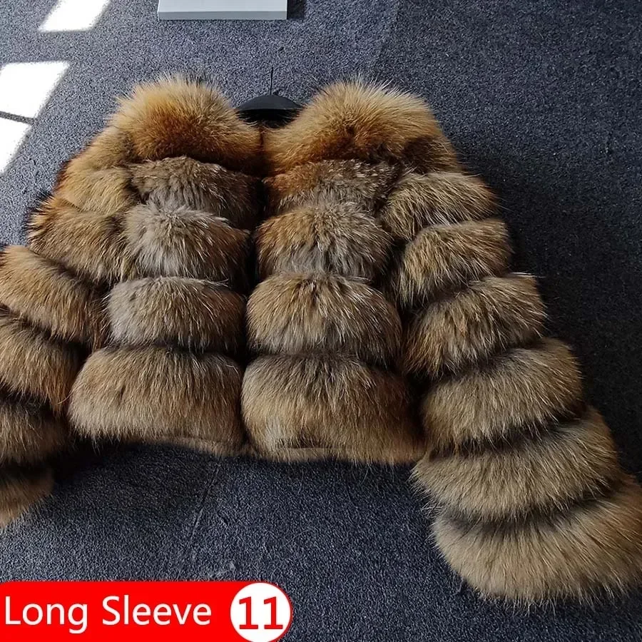 Maomaokong 2024 Natural Real Fox Fur Coat Women Winter Warm Luxury Fur Jacket Detachable Long Sleeves Female Vest Furry Coats