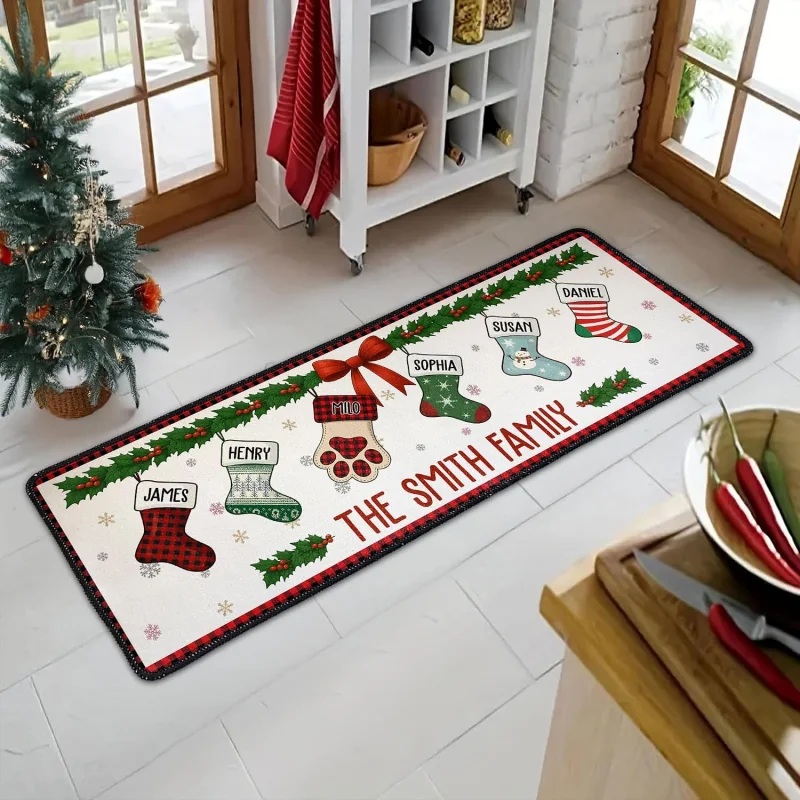 Hall Commercial Printing - Weihnachts-Teppichläufer mit Weihnachtsmotiven, langer Bodenläufer für