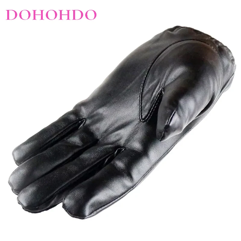 الذكور والإناث شاشة تعمل باللمس قفازات جلدية قفازات سوداء الخريف والشتاء موضة ركوب القيادة قفازات جلدية Guantes Moto