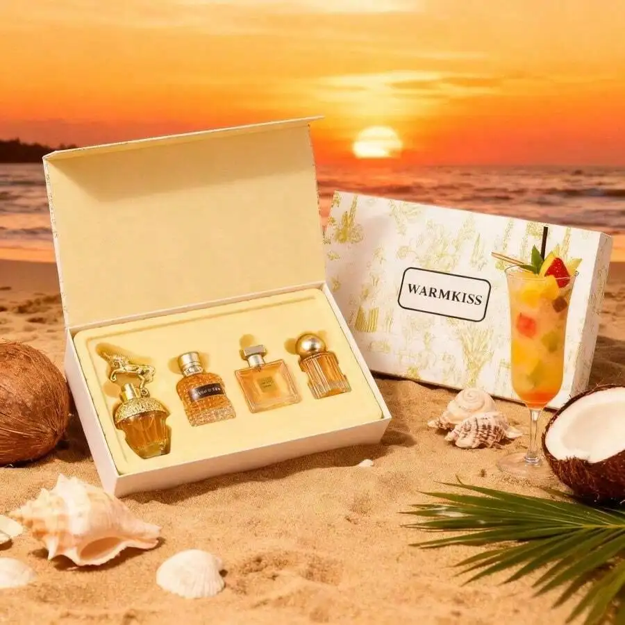 

4-Piece Women's Perfume Gift Set - Exquisite Box, 4 Unique Fragrances, Long-Lasting Scent, Perfect Gift for Ladies