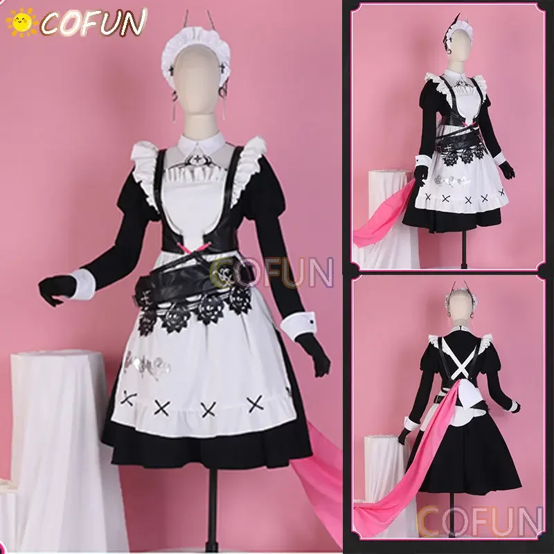 COFUN Game Arknights 2023 Phonological Synesthesia Irene Cosplay Costume Maid Dress Role Play Clothing Anime Women