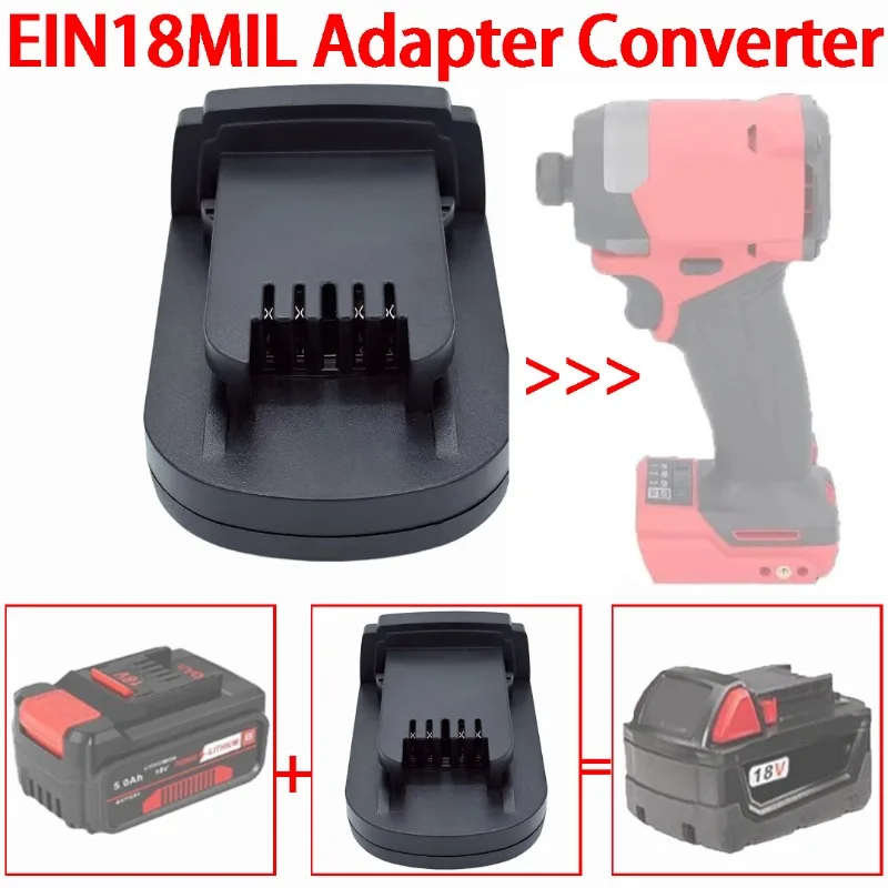 

EIN18MIL Battery Adapter Converter for Ein 18V Li-ion Battery Compatible with For Milwaukee 18V Li-ion Battery Professional Tool