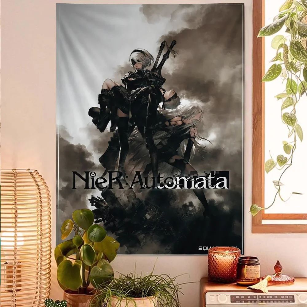 NieR Automata Cartoon Tapestry Home Decoration hippie bohemian decoration divination Home Decor