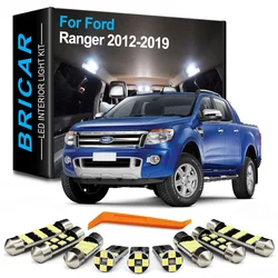 Brlcar 12Pcs Canbus Interior LED Bulb Light Kit For Ford Ranger 2012 2013 2014 2015 2016 2017 2018 2019 Car Reading Trunk Lamp