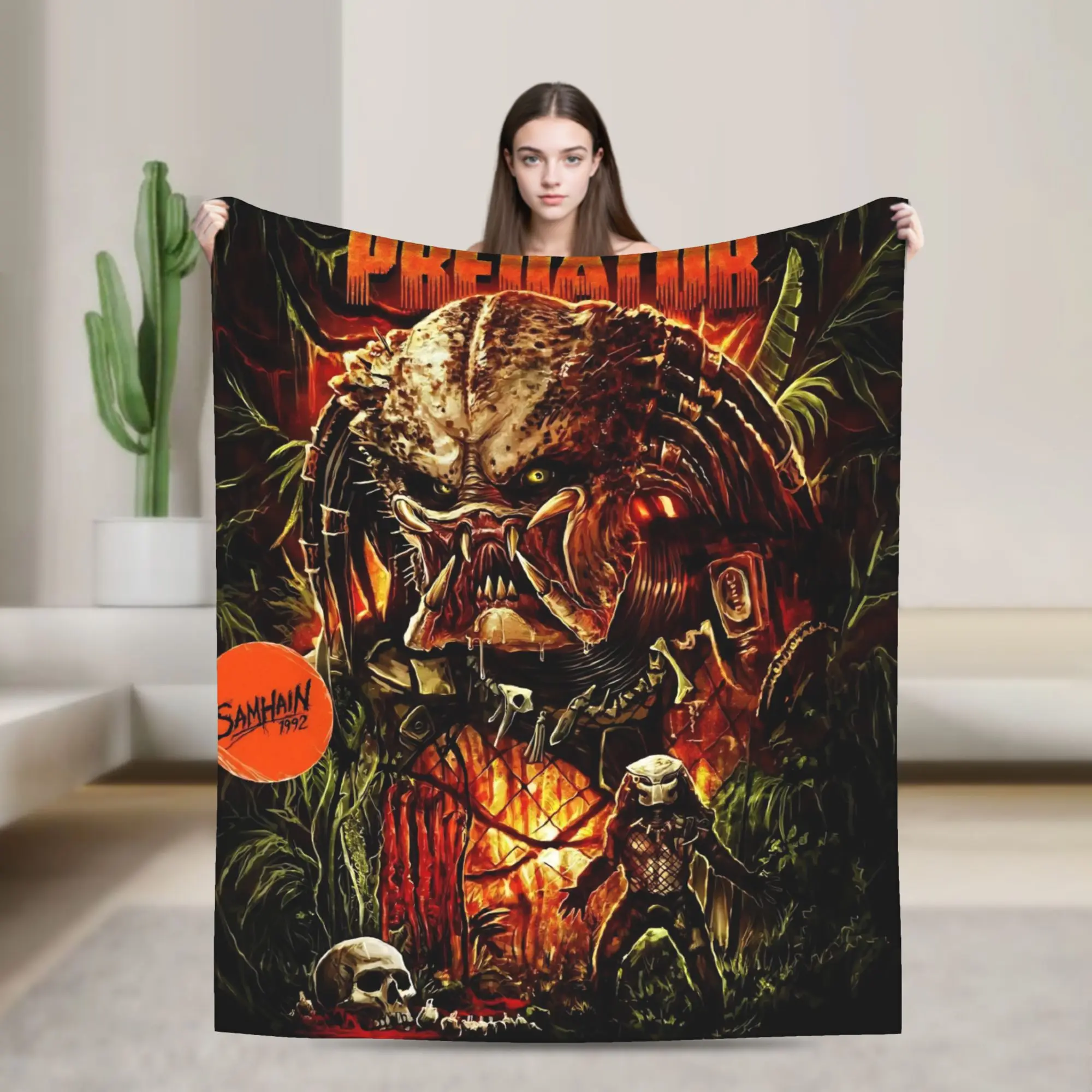 Manta suave para Picnic, depredador, Badlands, 2025 películas, manta de franela, colcha para sofá, silla, sofá cama, divertida funda para sofá cama