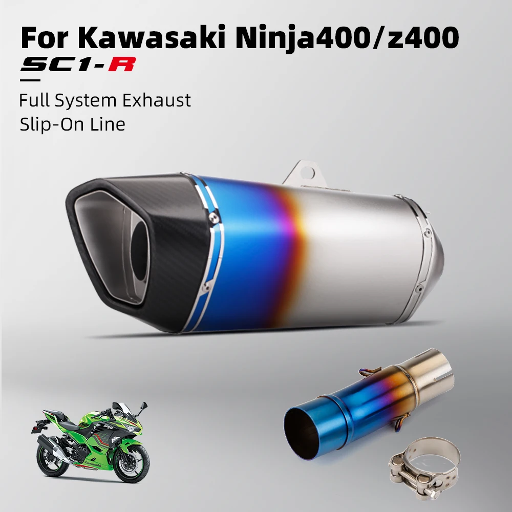 

For Z400 NINJA 400 System Escape Slip On Front Tube Link Pipe Connect Original full Motorcycle Exhaust System