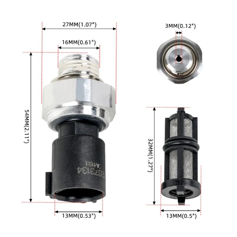 Oil Pressure Sensor with Fine Mesh Strainer for Chevrolet Avalanche Corvette Tahoe Cheyenne Express Suburban Impala Trailblazer