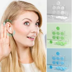 6Pcs Silicone Ear Plug Reusable Silicone Wax Earplugs Swimming Moldable Earplugs Noise Reduction Cancelling Sleeping Protection