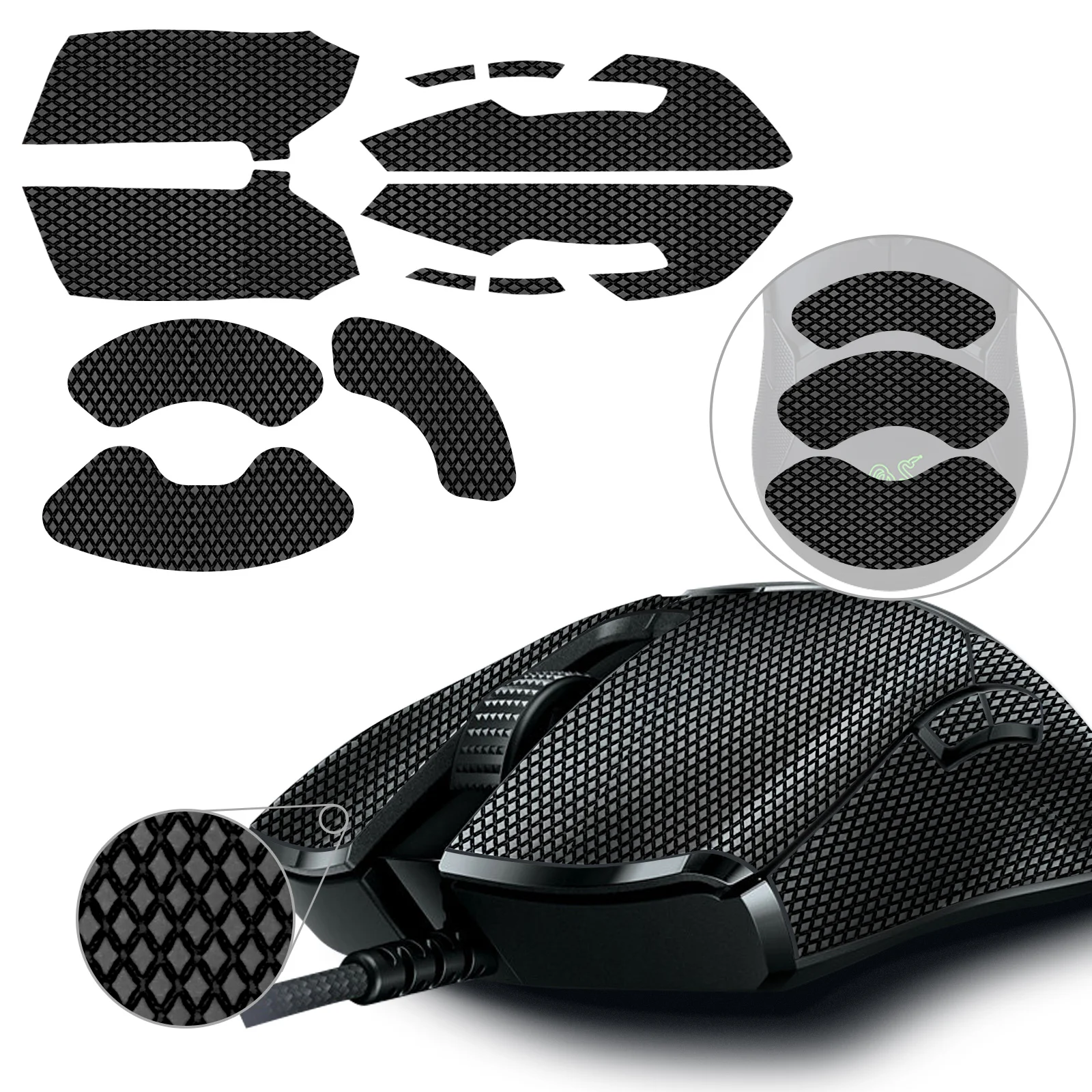 Taśma antypoślizgowa TALONGAMES do myszy Razer Viper V2 Pro, Viper Ultimate, Viper Mini, pochłaniająca pot, łatwa w aplikacji. — zdjęcie produktu 7