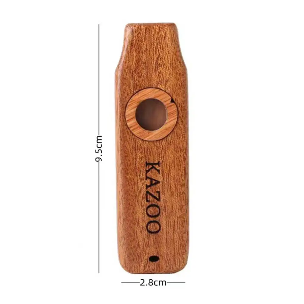 Wooden Kazoo Flute for Beginners Professional Accompaniment Kazoo with Diaphragm Musical Instrument For Acoustic Guitar Ukulele