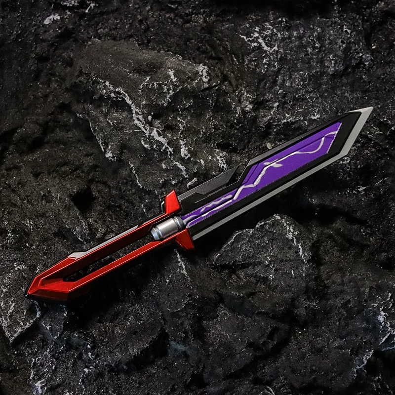 Valorant lame de dieu, jouet en métal, modèle d'épée, couteau tactique non tranchant, périphériques de jeu, accessoire d'arme, jouet artisanal pour garçons, cadeaux, 19cm/7,48 pouces