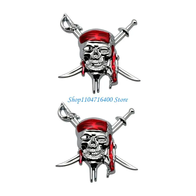 y1gd 3D Skull Sticker Car Exterior Decorative Accessory for Truck Quick Application