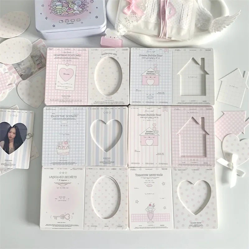 INS 10pcs/pack Photo Card 3 Inch Photocard Collection Card DIY Photo Card Paper Message Card Folding Card Packaging Material