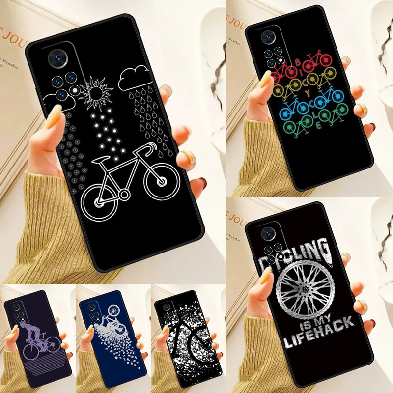 Cyclist Bicycle Biking Case For Samsung Galaxy S24 Plus S23 S20 S21FE Lite S22 Ultra Note 20 S8 S9 S10 Phone Coque