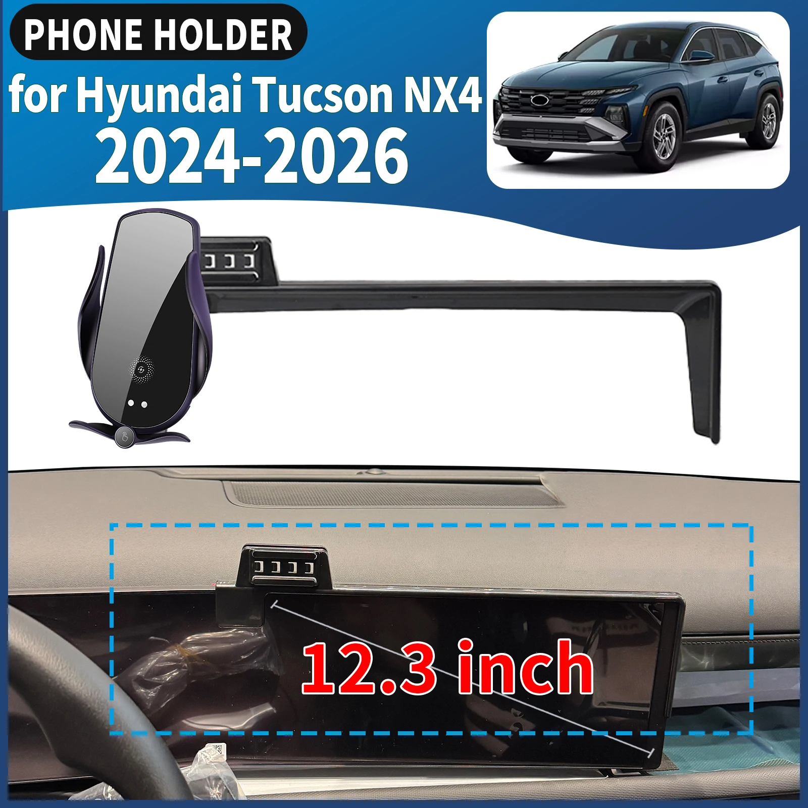 

fit for Hyundai Tucson NX4 2024 2025 2026 Car Phone Holder Mount Vehicle-Specific GPS Navigation Easy Installation accessoires