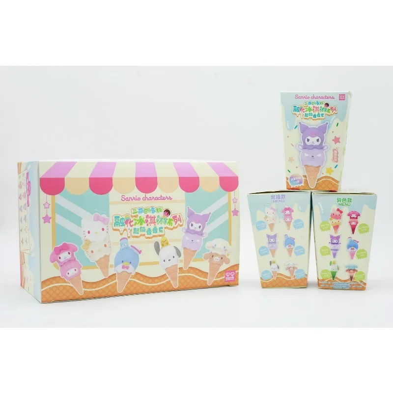 Sanrio – boîte aveugle de série de crème glacée fondante, jouets mignons Kuromi My Melody, modèle de poupée, jouets de collection, ornements