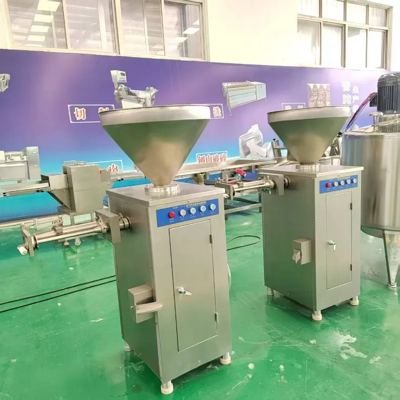 Remplisseur de saucisses pneumatique automatique avec trémie de 30l, capacité de sortie de 300 kg/h, avec composants de noyau de roulement de pompe à moteur