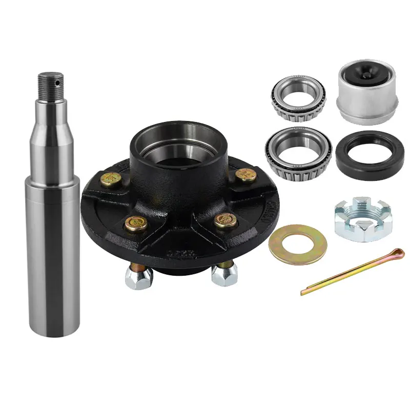 

5200Lbs Trailer Idler Hub 6 Bolt on 5.5 in Idler Hub Round 42 Spindle Wheel hub Kit 5200-6000 lbs For Cargo Boat Trailer Axle Spindle