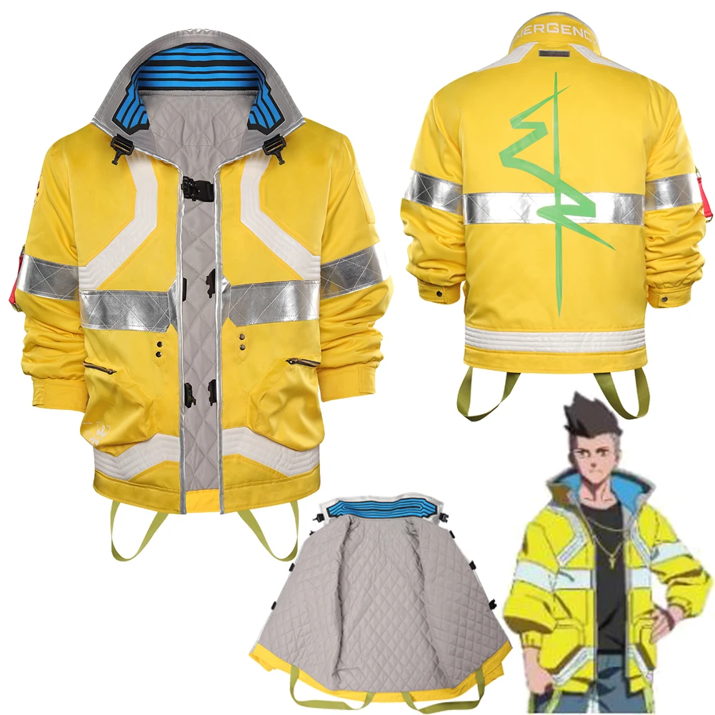 

David Martinez Cosplay Fantasia Costume Disgusie Jacket Punk Coat Roleplay Halloween Carnival Party Clothes Adult Men Outfits