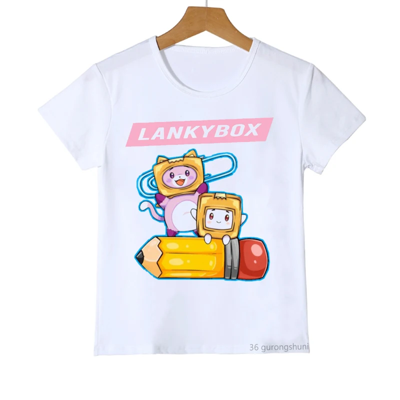 2022 t-shirts for boys/girls anime cartoon Lanky box graphic print children's tshirts clothing summer boys shirt tops 3-13Y