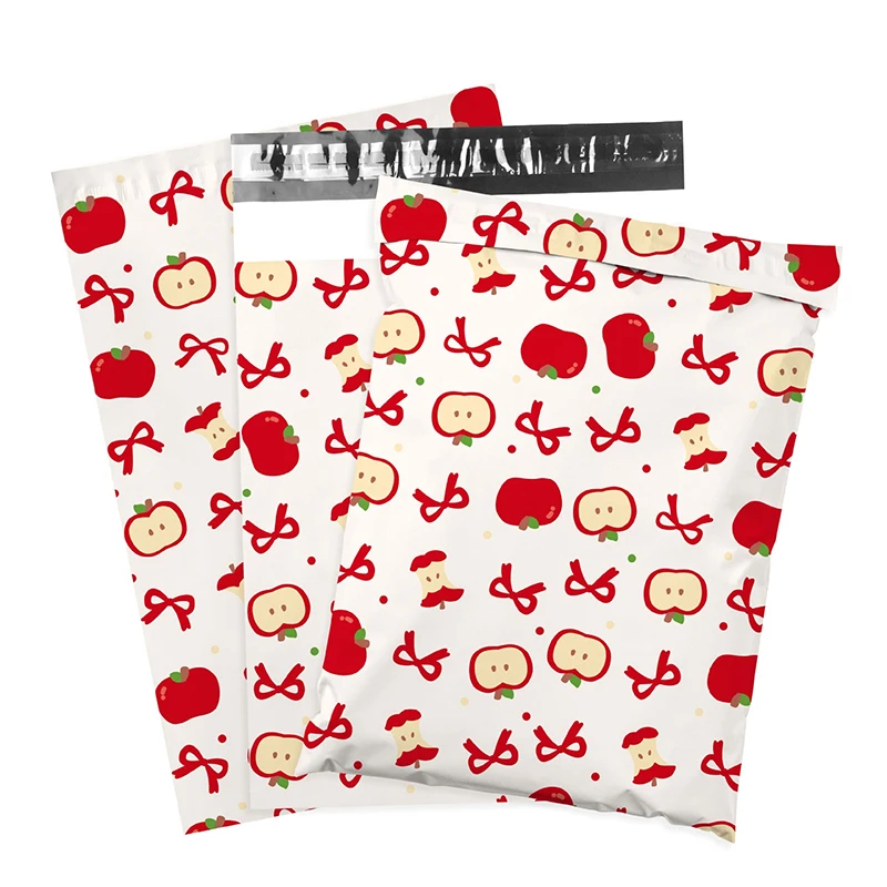 

50 шт./лот, почтовые пакеты с фруктовым принтом, пластиковый экспресс-сумка, пижамная упаковка, курьерский конверт, деловые принадлежности