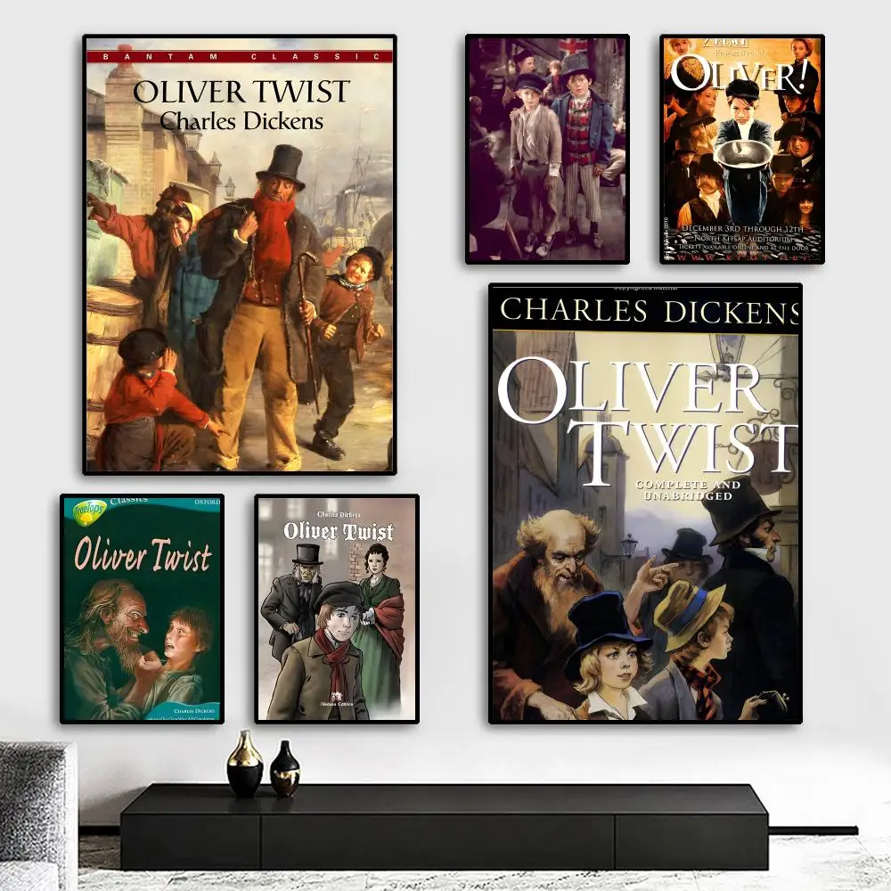 Movie Oliver Twist Painting Calligraphy HD Canvas Poster living room bedroom bar aesthetic decoration
