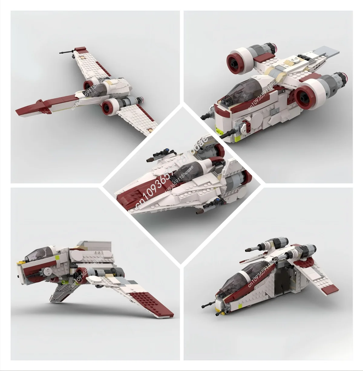 

Star Battle Attack Shuttle A-Wing Republic Gunship Starfighter Model Moc Building Blocks Creative Assembly Toy Christmas Gifts