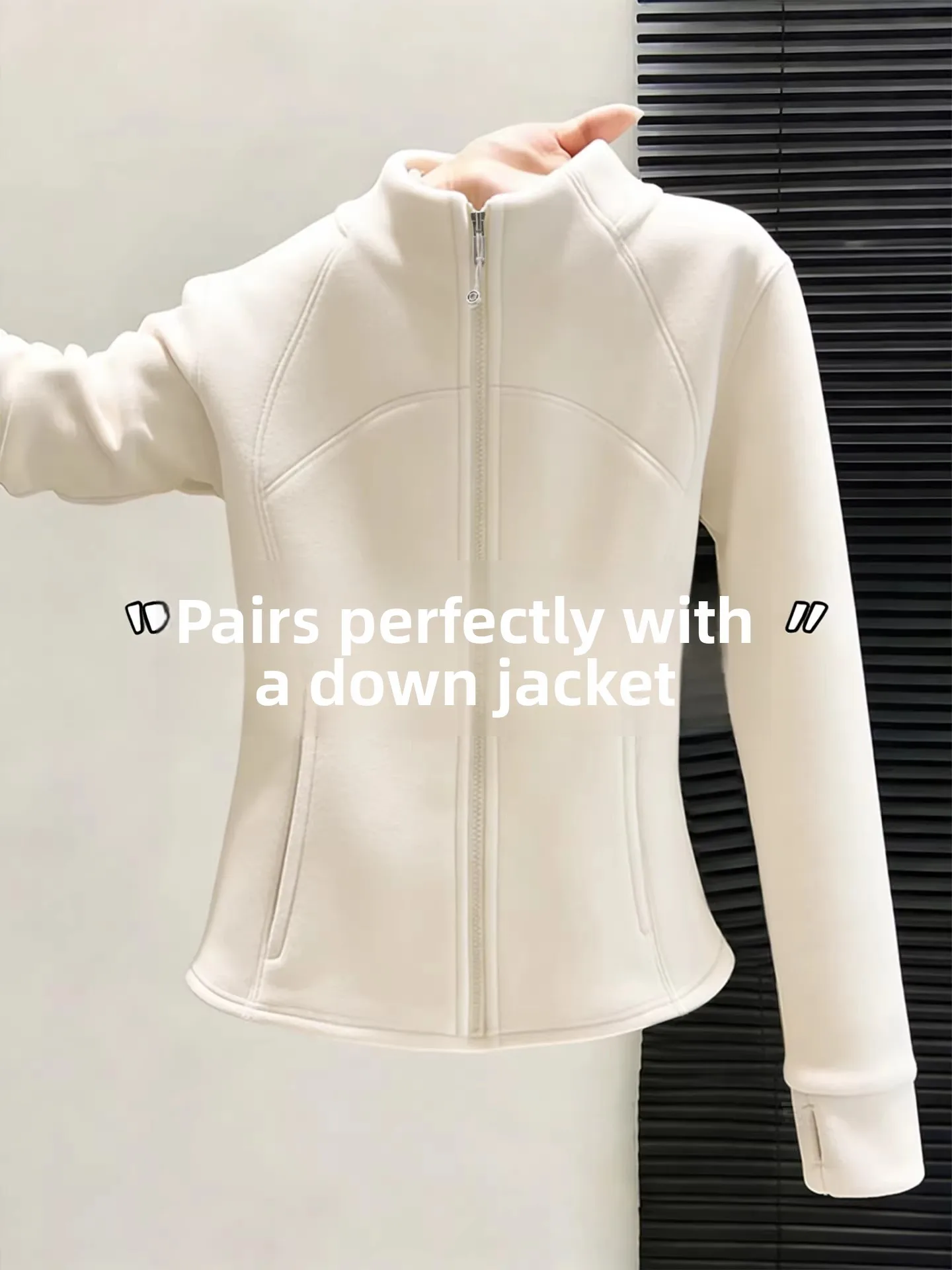 

Women's Fce Lined Jaet Inner Wear Winter Thermal Thi Top School orm ential Sweatirt Sle High Waist A-Line S...