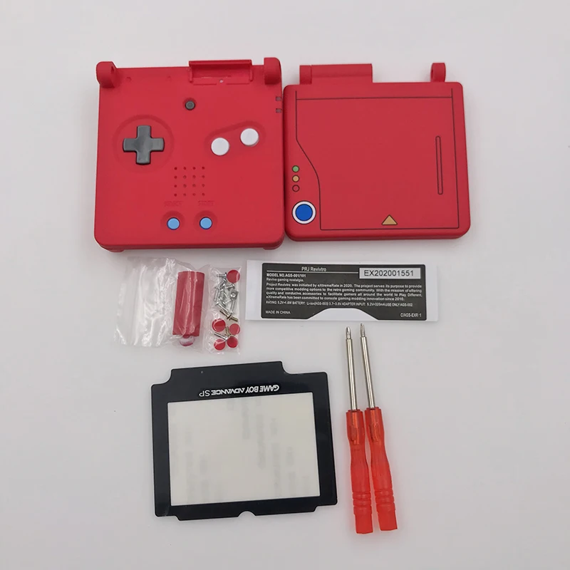 ل GameBoy Advance SP Classic طبعة محدودة استبدال الإسكان شل عدسة الشاشة ل GBA SP الإسكان غطاء الملحقات