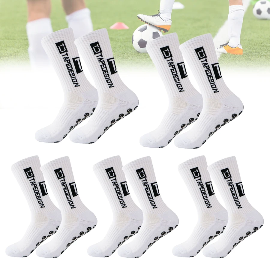 1/3/5 Pair Children Outdoor Sports Non-slip Football Socks Teenager Mid-tube Socks Game Basketball Socks Running Socks