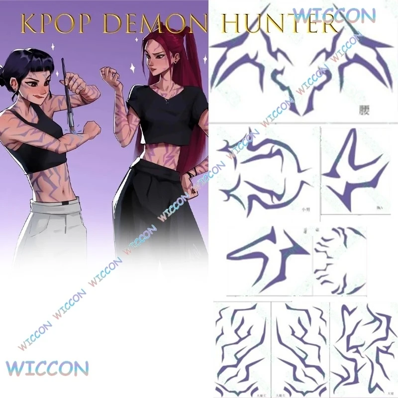 

KP OPDemo NHunters Rumi Jinu Demon Boy Band Татуировка Наклейка Аниме Игра Краска Для Тела Косплей Хэллоуин Вечеринка Временная Сценическая Опора