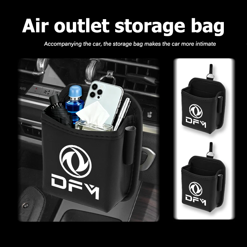 Bolsa de almacenamiento universal para colgar en la rejilla de ventilación del coche, accesorios para teléfono y llaves, para Dongfeng Motor DFM Aeolus G59 MAX AX7 Glory KX KL VL KR KC