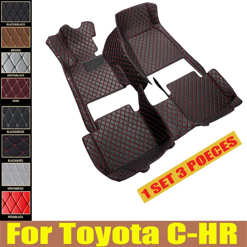 

Leather Car Floor mats for Toyota C-HR CHR 2016 2017 2018 2019 2020 Carpets Rugs Pads Interior Parts trunk mat