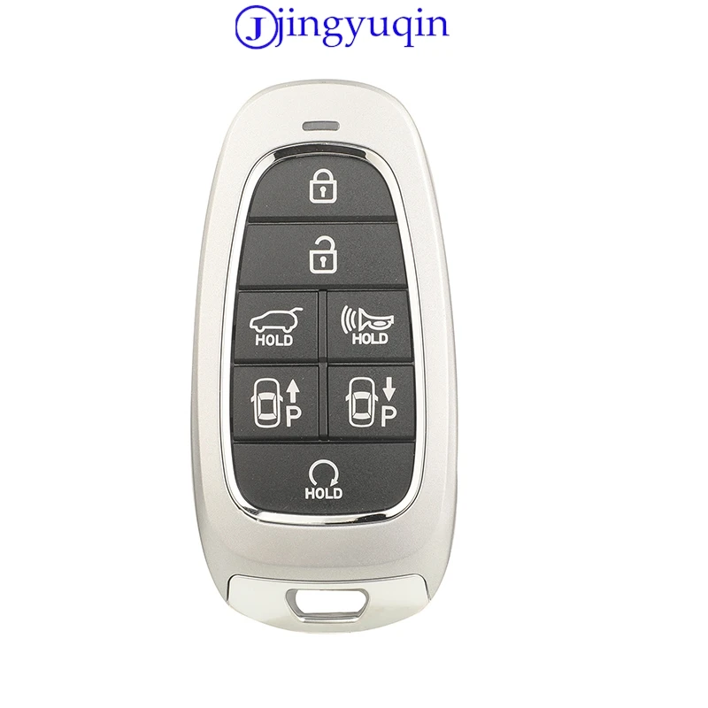 jingyuqin Replacement 4/7Buttons Car Key Shell For Hyundai Nexo Sonata Tucson Santa Fe 2022+ Smart Keyless Card Fob Case