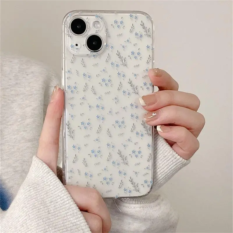 INS Pretty Flowers Clear Soft Tpu Case dla Motorola Moto G22 G30 G52 G53 G60 G32 G73 G72 G71 G60S G9 Play Plus EDGE 40 PRO Cover