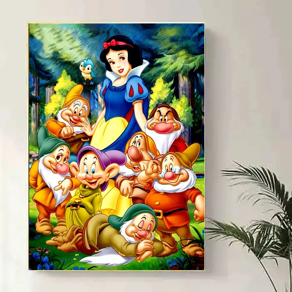 Disney Diamond Painting Seven Dwarfs Snow White 5D Mosaic DIY Embroidery Home Decor Gift Full Round