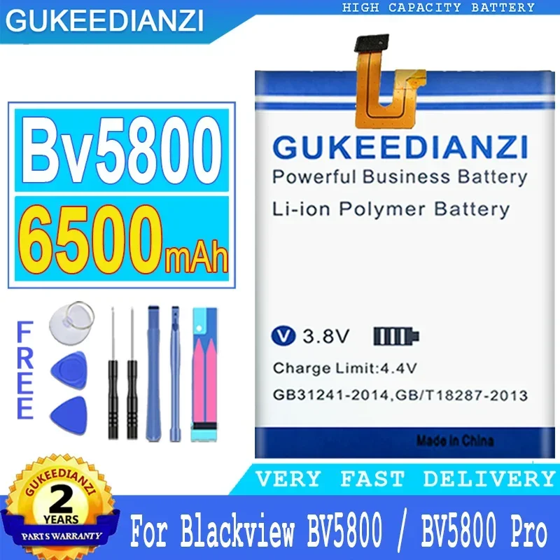 

GUKEEDIANZI Large Capacity Replacement Battery for Blackview, BV5800 Pro, Big Power Battery, Tools, 6500mAh