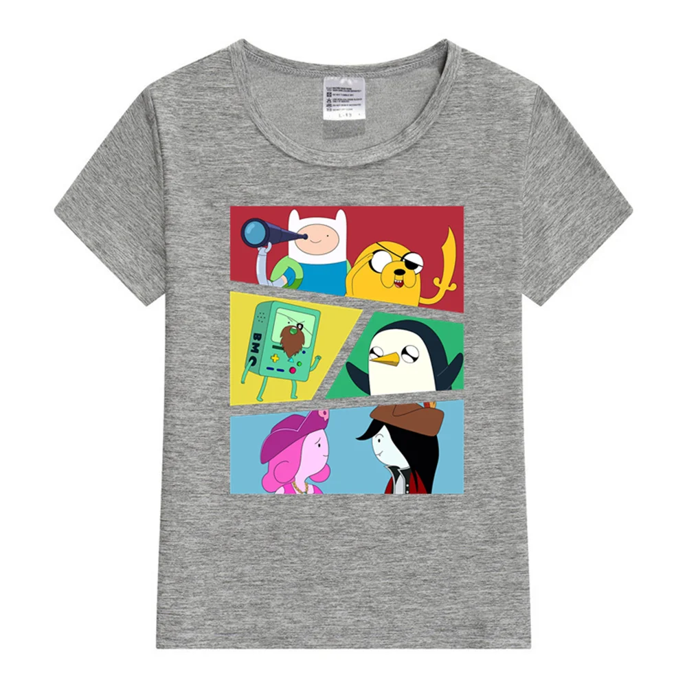 Adventure Time Pirates Kids T-Shirt Print Children T-Shirt Kawaii Boy Girl Tee Shirts Fashion Harajuku Cute Cartoons Funny Tops