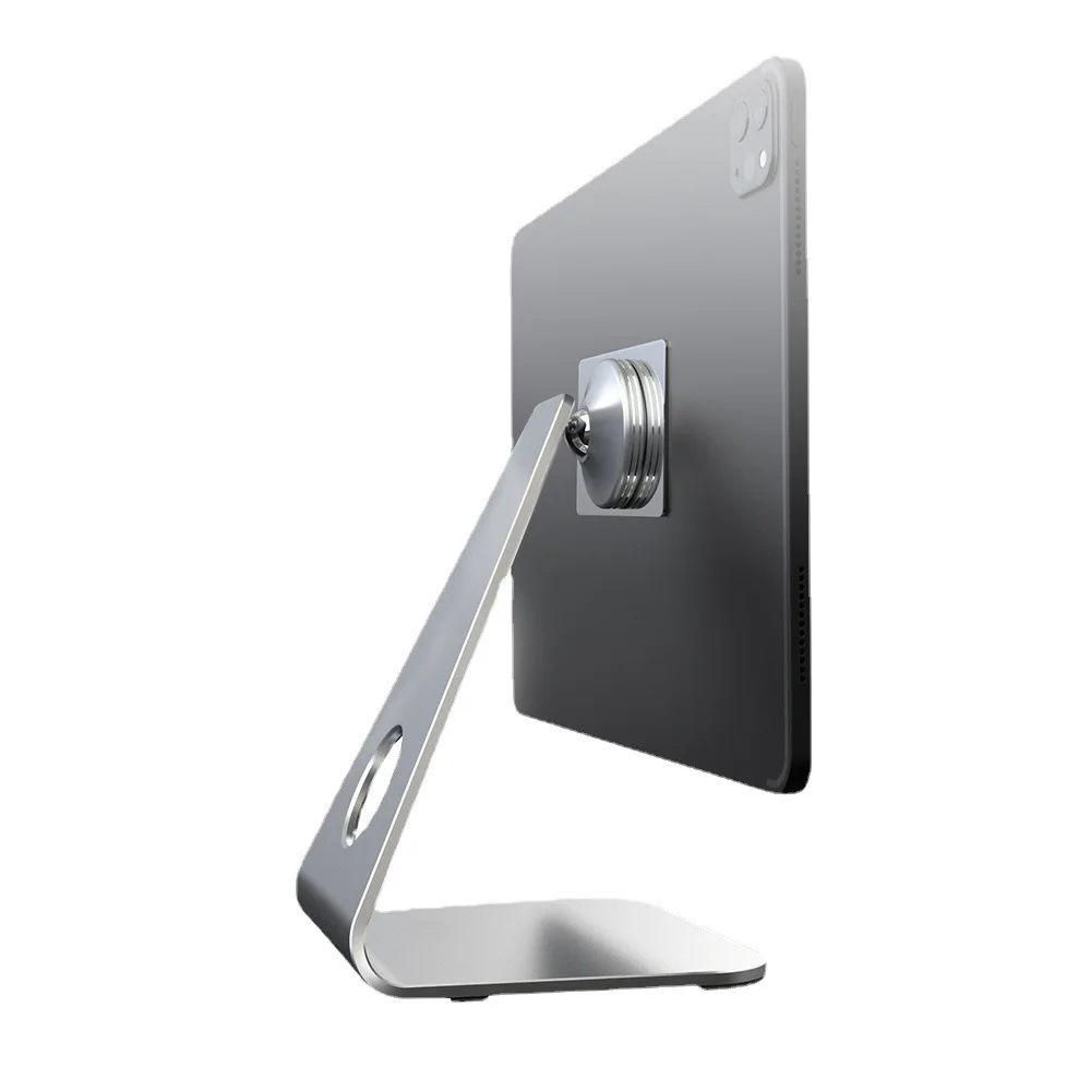 L-shaped desktop office tablet computer bracket rotatable adjustable aluminum alloy tablet magnetic bracket